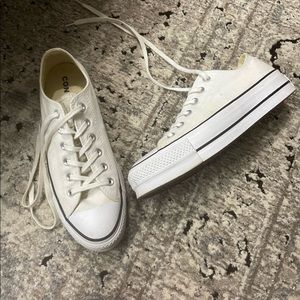 White platform converse